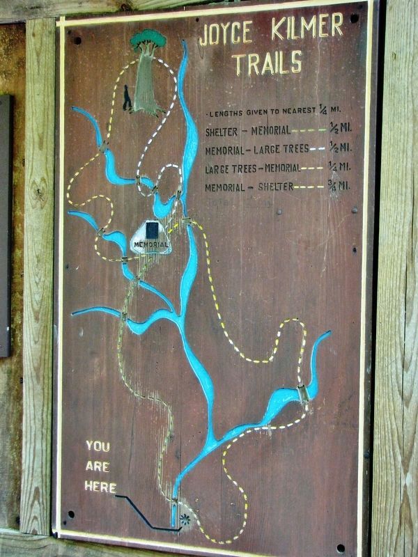 Joyce Kilmer Memorial Forest Trail Map image. Click for full size.