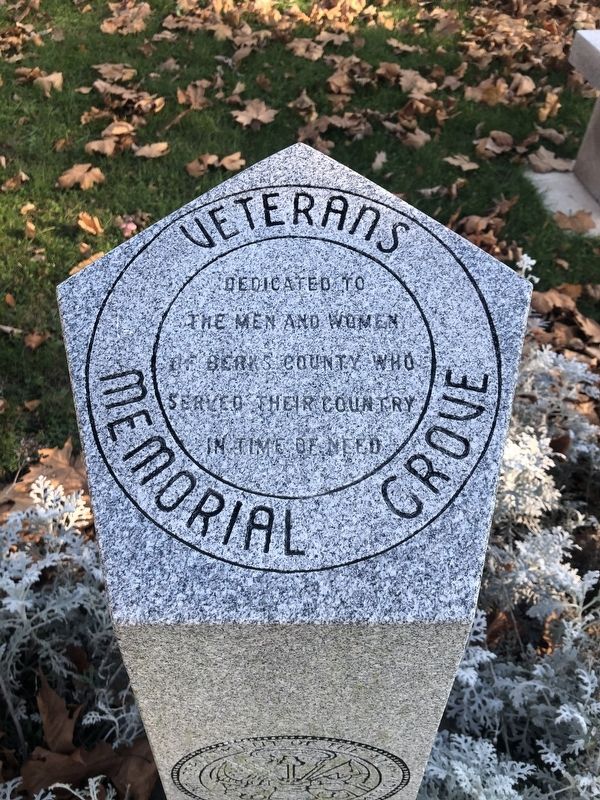 Veterans Memorial Grove Marker image. Click for full size.