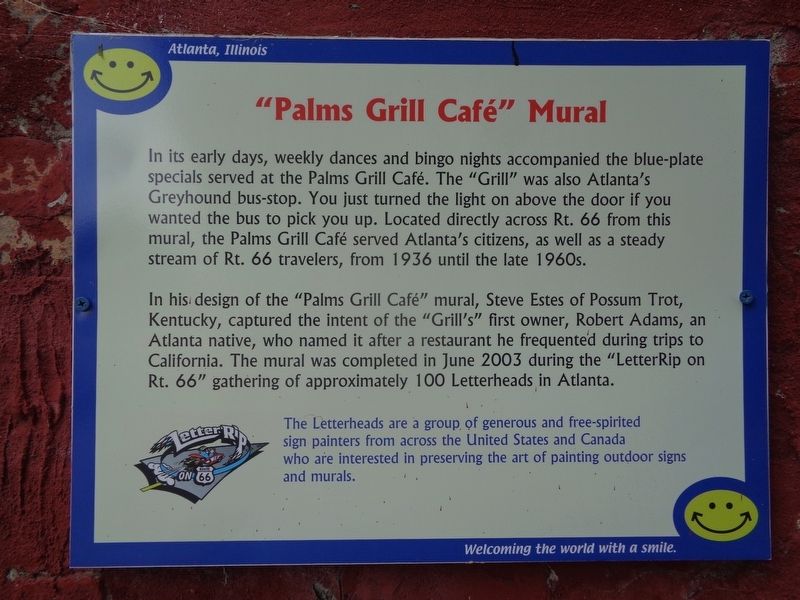 "Palms Grill Caf" Mural Marker image. Click for full size.