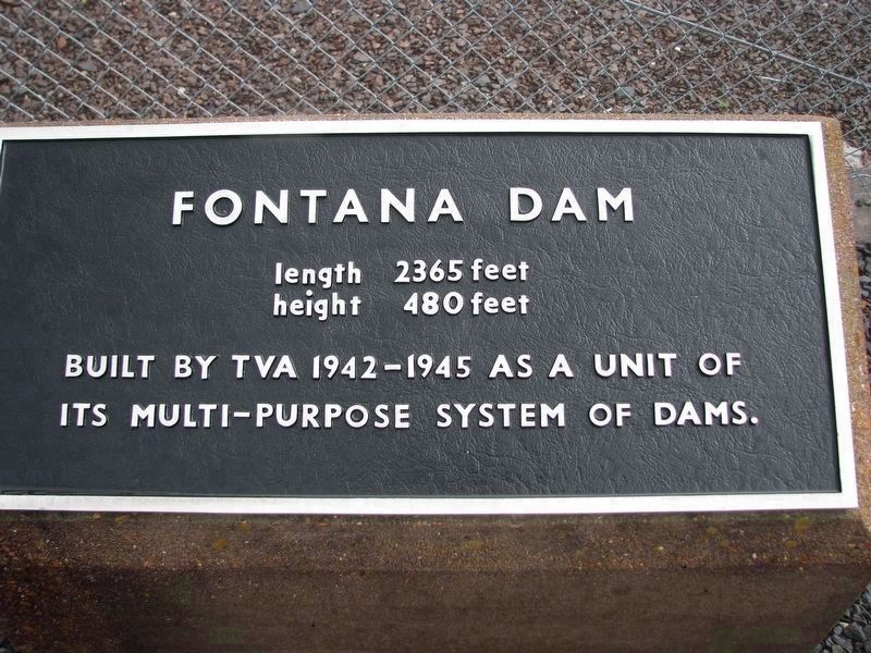 Fontana Dam Marker image. Click for full size.