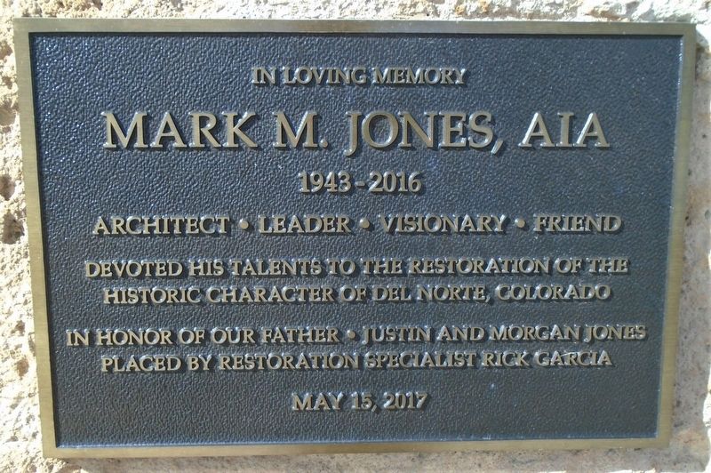 Mark M. Jones, AIA Marker. Click for full size. Mark M. Jones, AIA Marker image. Click for full size.