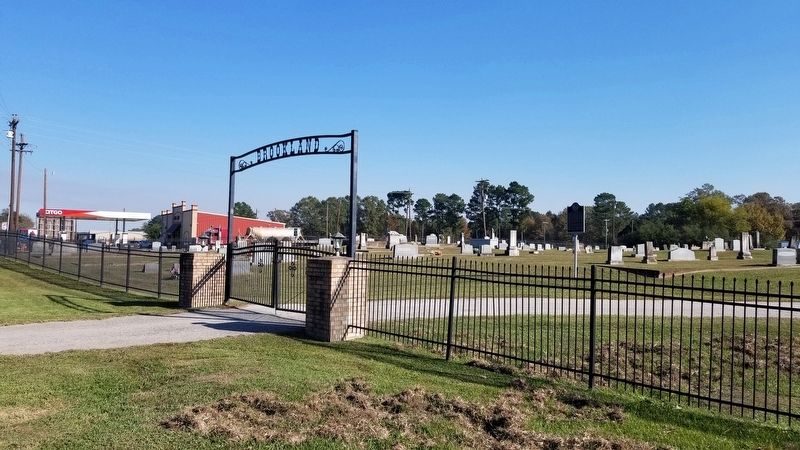 The front entrance to Brookland Cemetery with Marker in background.. Click for full size. The front entrance to Brookland Cemetery with Marker in background. image. Click for full size.