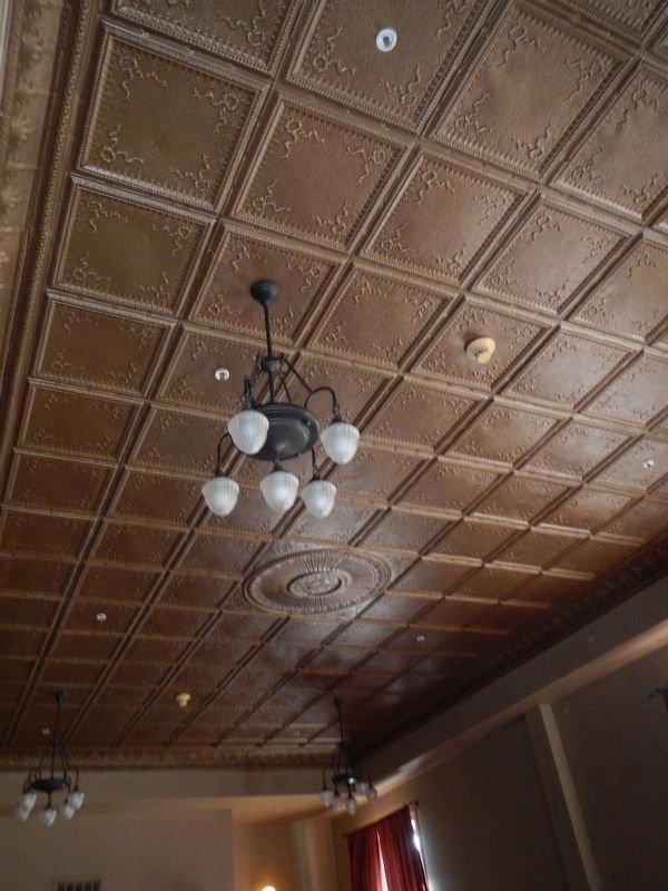 Grand Union Hotel pressed tin ceiling image. Click for full size.