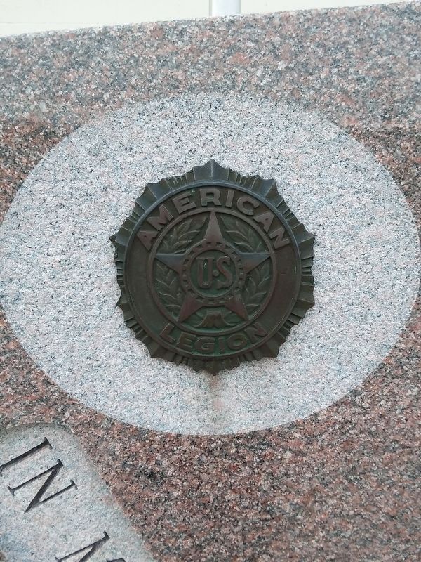 Veterans Memorial - American Legion medallion image. Click for full size.