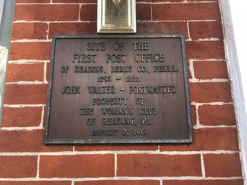 Site of the First Post Office Marker image. Click for full size.