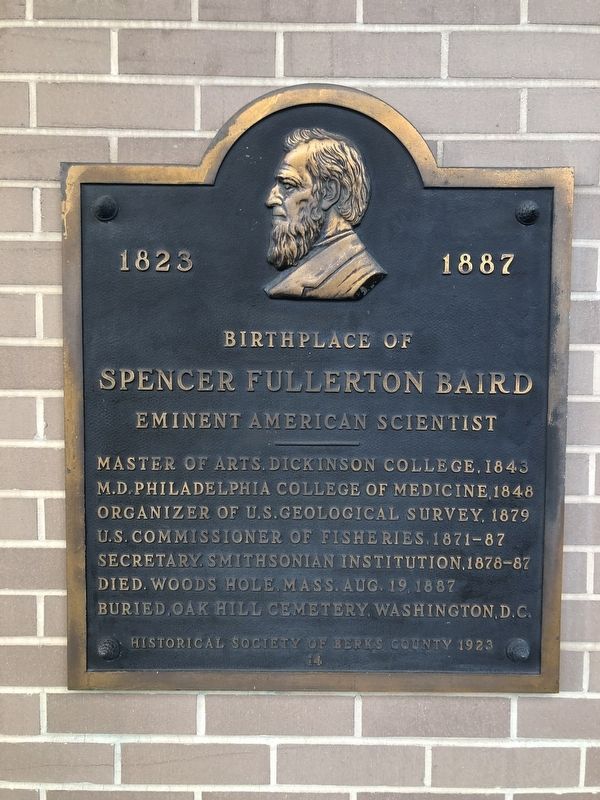 Birthplace of Spencer Fullerton Baird Marker image. Click for full size.