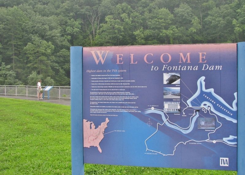 Welcome to Fontana Dam Marker image. Click for full size.