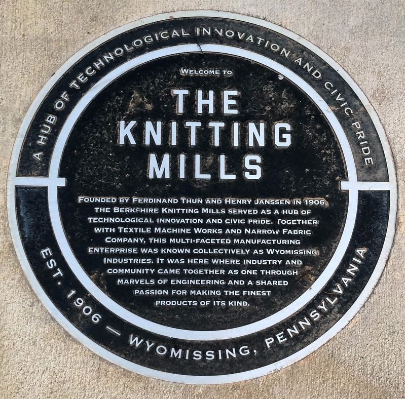 Welcome To The Knitting Mills Marker image. Click for full size.