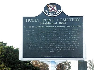 Holly Pond Cemetery Marker image. Click for full size.