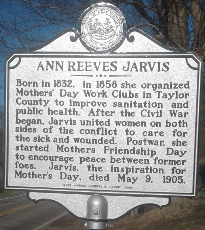 Ann Reeves Jarvis Marker image. Click for full size.