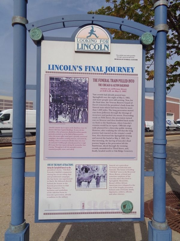Lincoln's Final Journey Marker image. Click for full size.