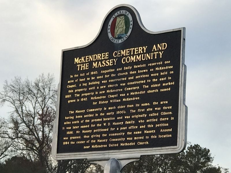 McKendree Cemetery and the Massey Community Marker image. Click for full size.