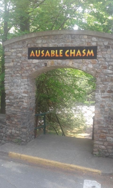 Ausable Chasm's "Famous Boat Ride" Marker image. Click for full size.