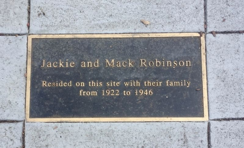 Jackie and Mack Robinson Marker image. Click for full size.