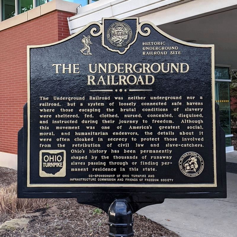 The Underground Railroad Marker (side 1) image. Click for full size.