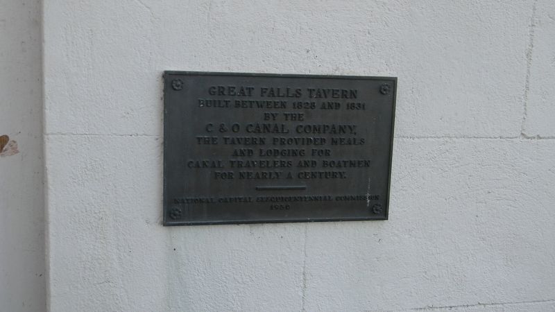 Great Falls Tavern Marker Panel 2. Click for full size. Great Falls Tavern Marker Panel 2 image. Click for full size.