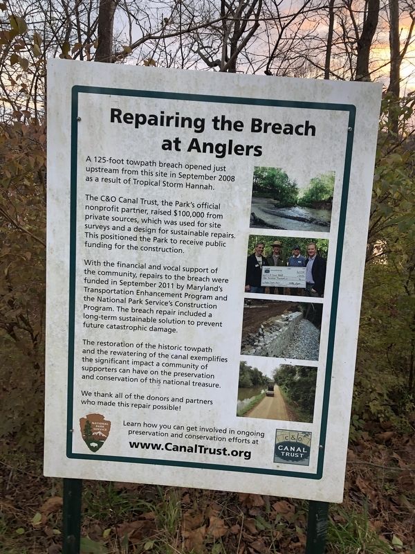 Repairing the Breach at Anglers Marker image. Click for full size.