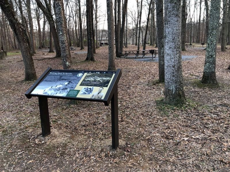 An identical marker can be found in the other parking lot for the Carderock Recreation Area image. Click for full size.
