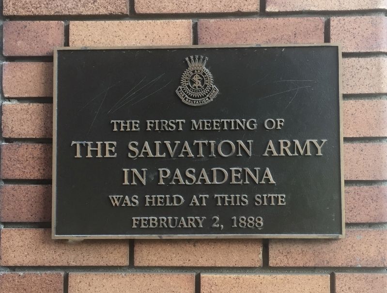 First Salvation Army Meeting Marker image. Click for full size.