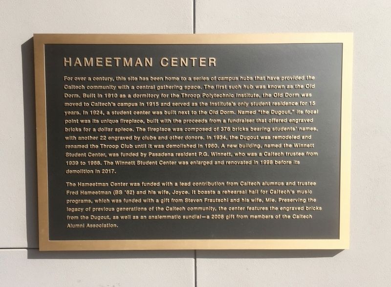 Hameetman Center Marker image. Click for full size.