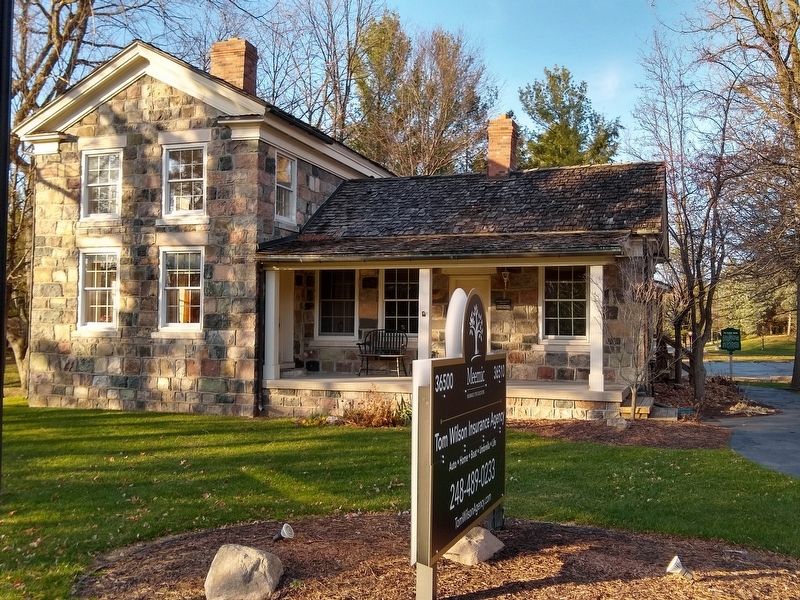 The Harger House and Marker image. Click for full size.