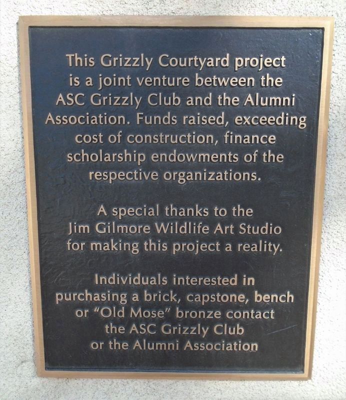 Grizzly Courtyard Marker image. Click for full size.