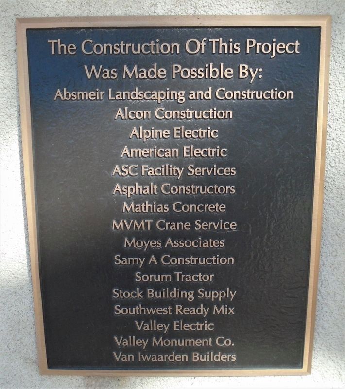 Grizzly Courtyard Construction Marker image. Click for full size.