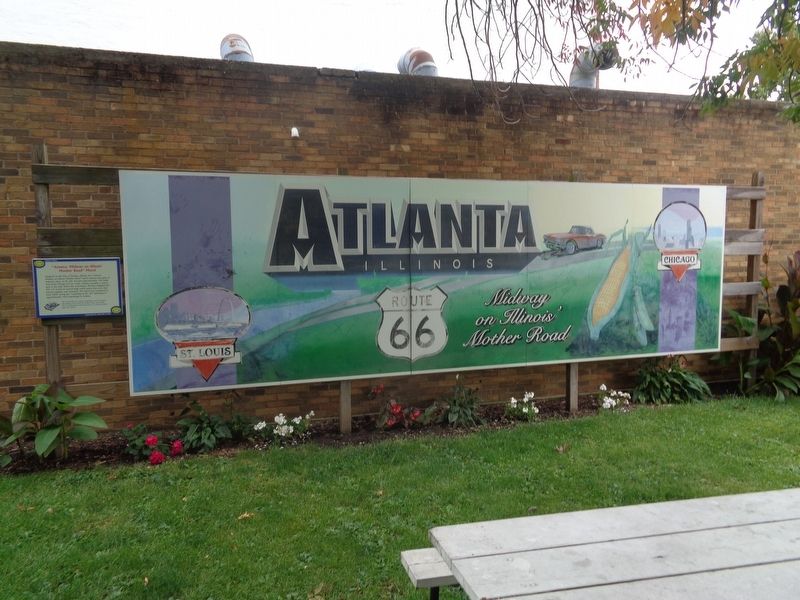 "Atlanta: Midway on Illinois' Mother Road" Mural image. Click for full size.