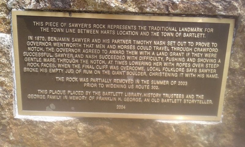 Piece Of Sawyer's Rock Marker image. Click for full size.