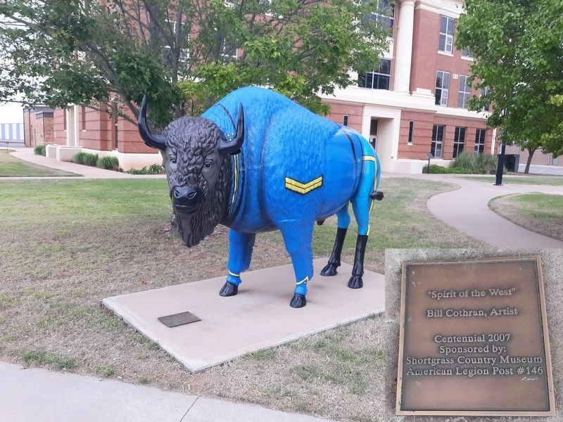 A nearby sculpture, "Spirit of the West" image. Click for full size.