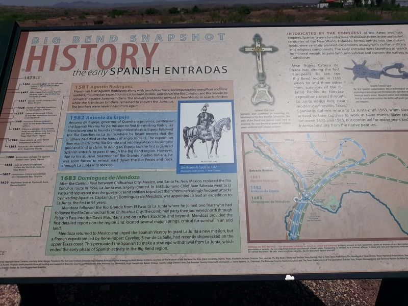 Early Spanish Entradas Marker. Click for full size. Early Spanish Entradas Marker image. Click for full size.