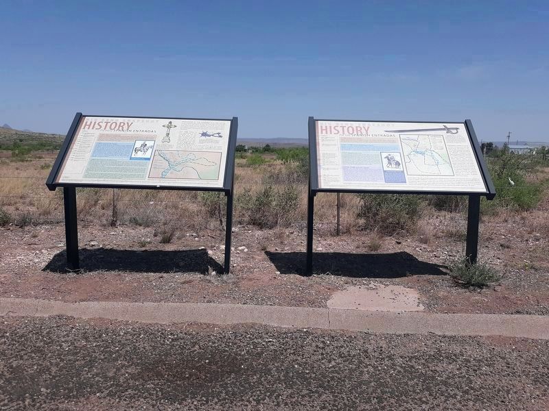 Early Spanish Entradas Marker on the left. Click for full size. Early Spanish Entradas Marker on the left image. Click for full size.