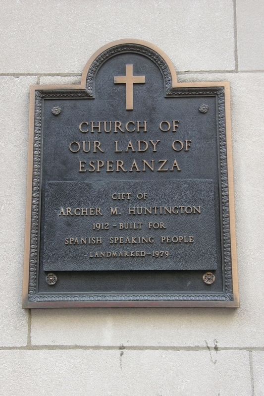 Church of Our Lady of Esperanza plaque image. Click for full size.