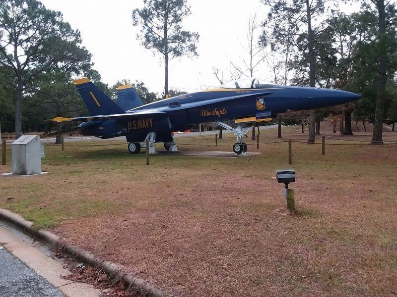 Blue Angels No. 1 Marker and the F/A-18 Hornet. Click for full size. Blue Angels No. 1 Marker and the F/A-18 Hornet image. Click for full size.