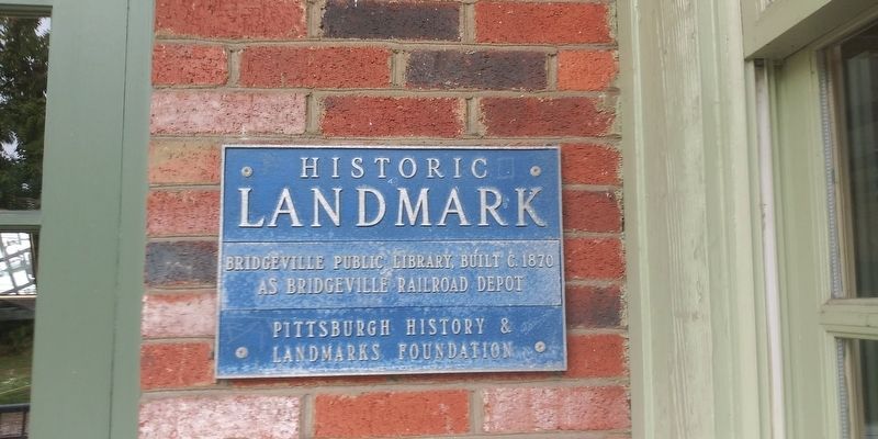 Bridgeville Railroad Depot Marker. Click for full size. Bridgeville Railroad Depot Marker image. Click for full size.