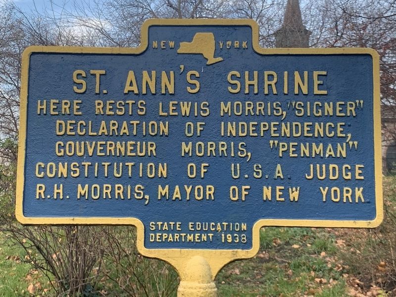 St. Ann's Shrine Marker. Click for full size. St. Ann's Shrine Marker image. Click for full size.