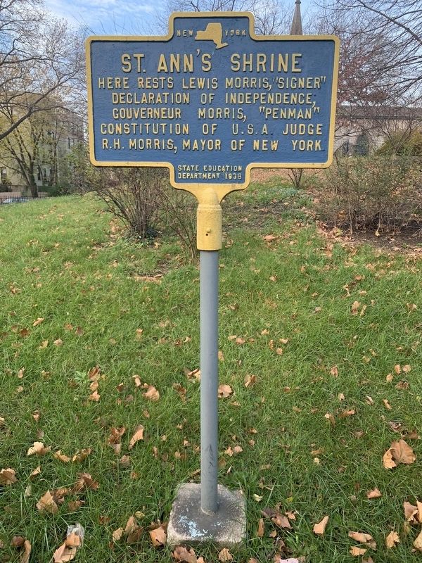 St. Ann's Shrine Marker. Click for full size. St. Ann's Shrine Marker image. Click for full size.
