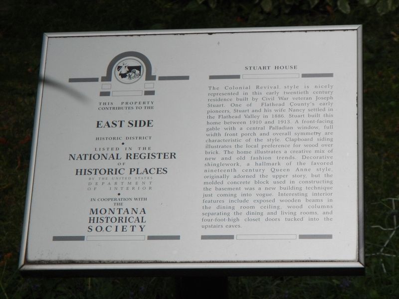 Stuart House Marker image. Click for full size.