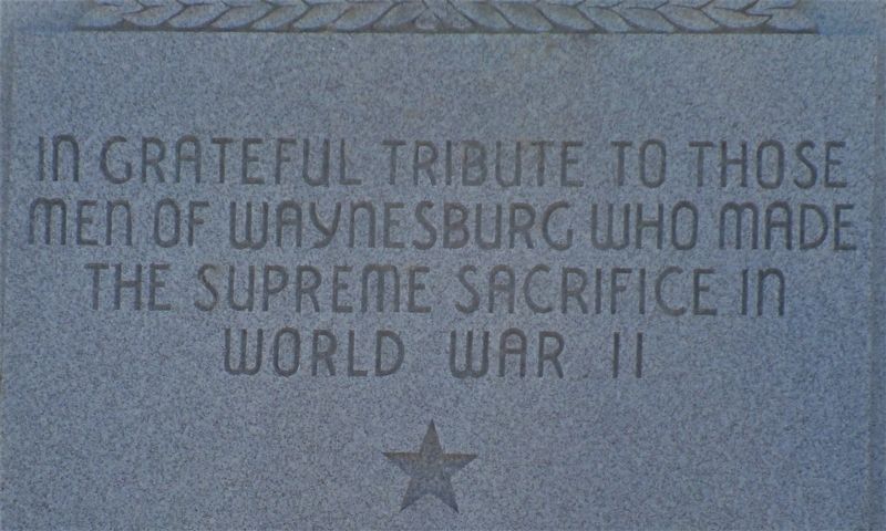 Waynesburg World War II Memorial image. Click for full size.