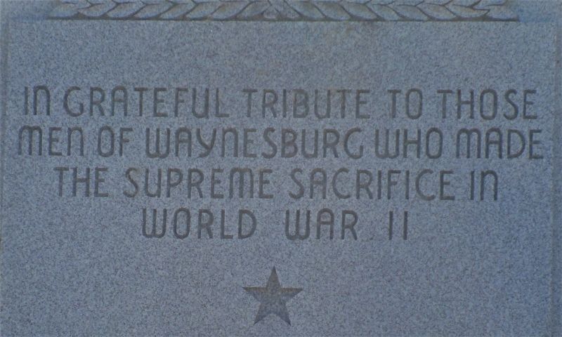 Waynesburg World War II Memorial image. Click for full size.