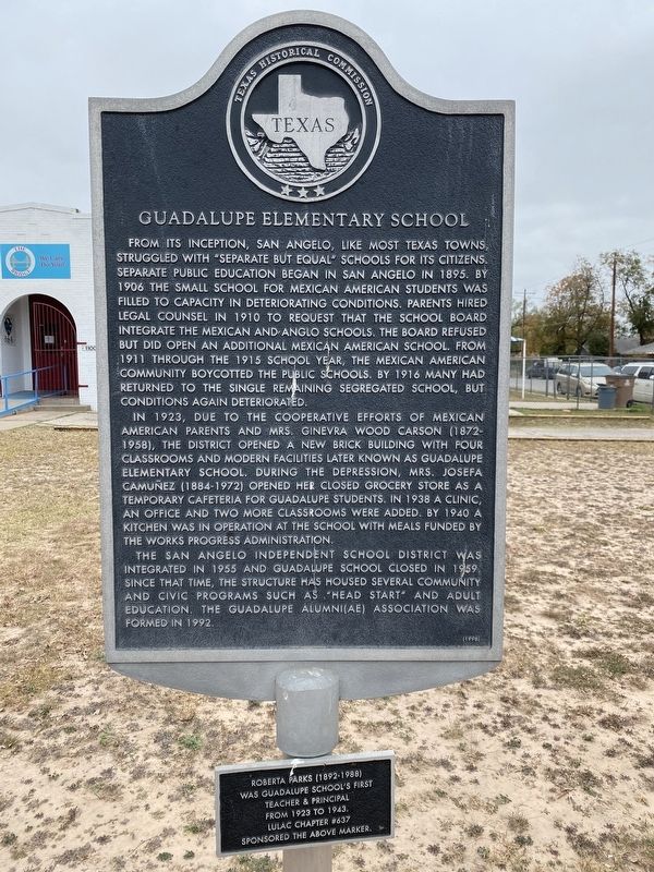 Guadalupe Elementary School Marker. Click for full size. Guadalupe Elementary School Marker image. Click for full size.