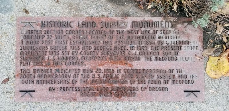 Historic Land Survey Monument image. Click for full size.