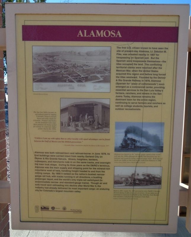 Alamosa Marker. Click for full size. Alamosa Marker image. Click for full size.