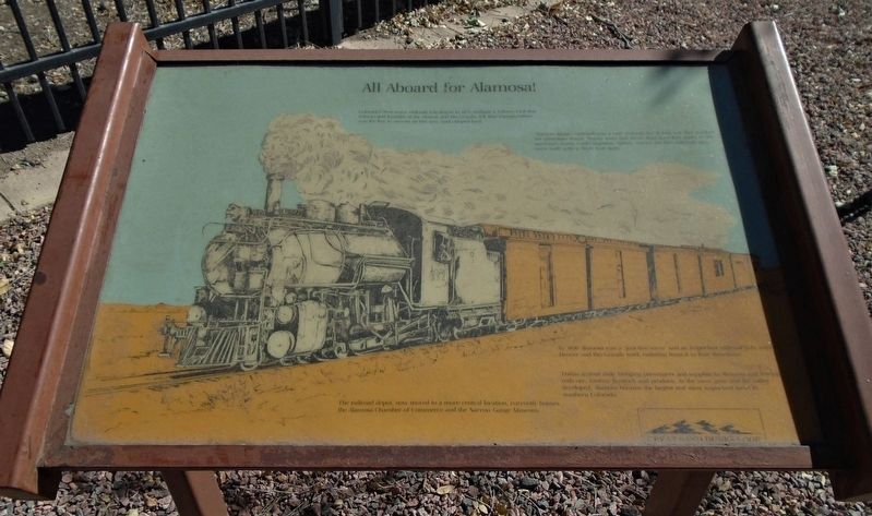 All Aboard for Alamosa! Marker image. Click for full size.