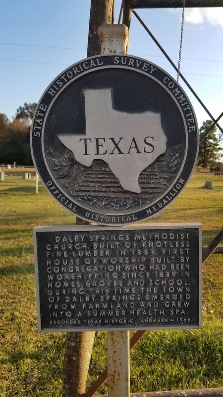 Dalby Springs Methodist Church Marker. Click for full size. Dalby Springs Methodist Church Marker image. Click for full size.