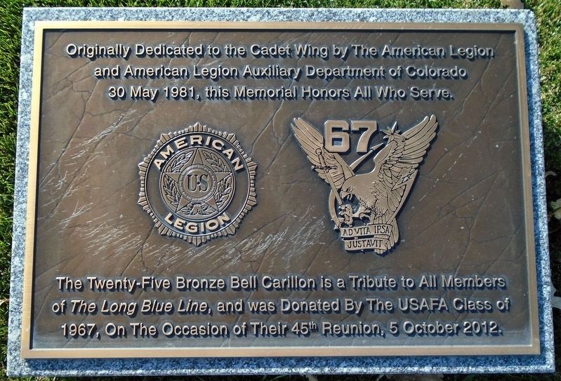 USAF Academy Cemetery Carillon Marker image. Click for full size.