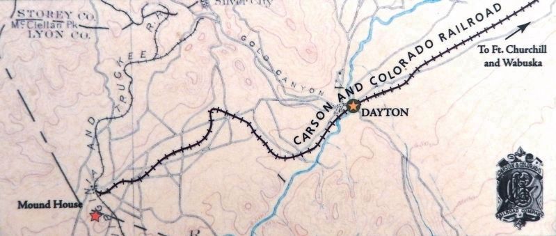 Marker detail: Carson & Colorado Railroad Company Map image. Click for full size.