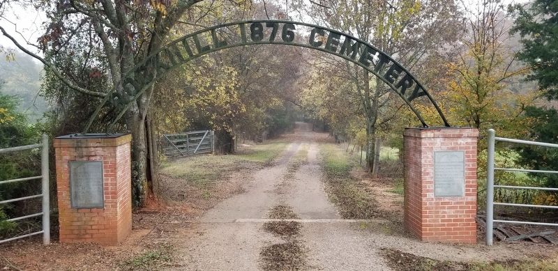 Entrance to the Rockhill Cemetery by the road. image. Click for full size.