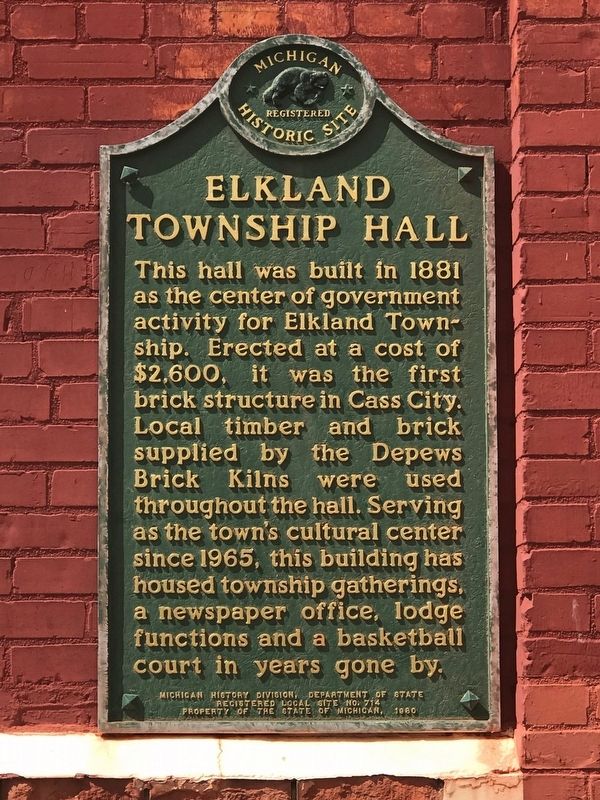 Elkland Township Hall Marker. Click for full size. Elkland Township Hall Marker image. Click for full size.