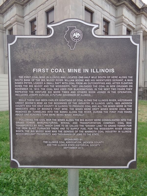 First Coal Mine in Illinois Marker image. Click for full size.